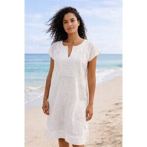 Roller Rabbit Faith Dress White Embroidered Cotton NWT XL